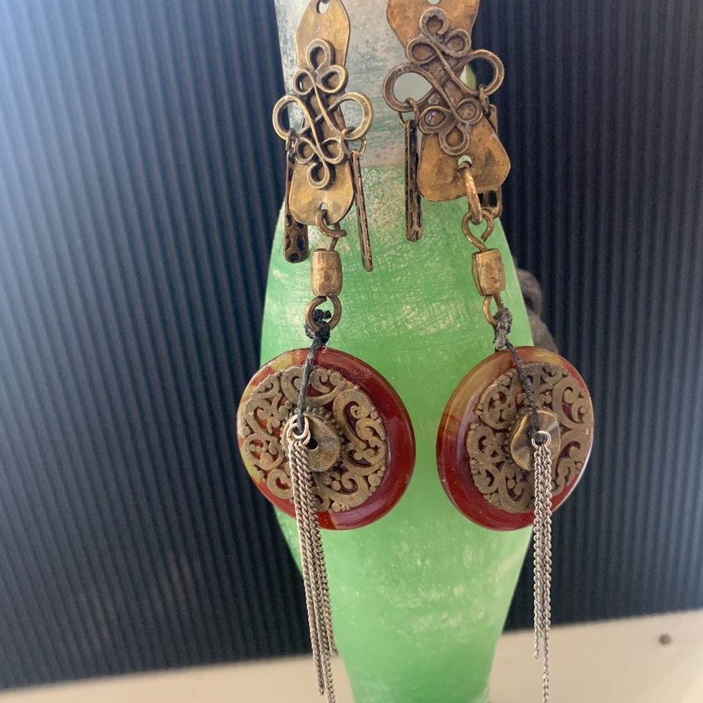 Artisan earrings..boho..very on trend price firm.